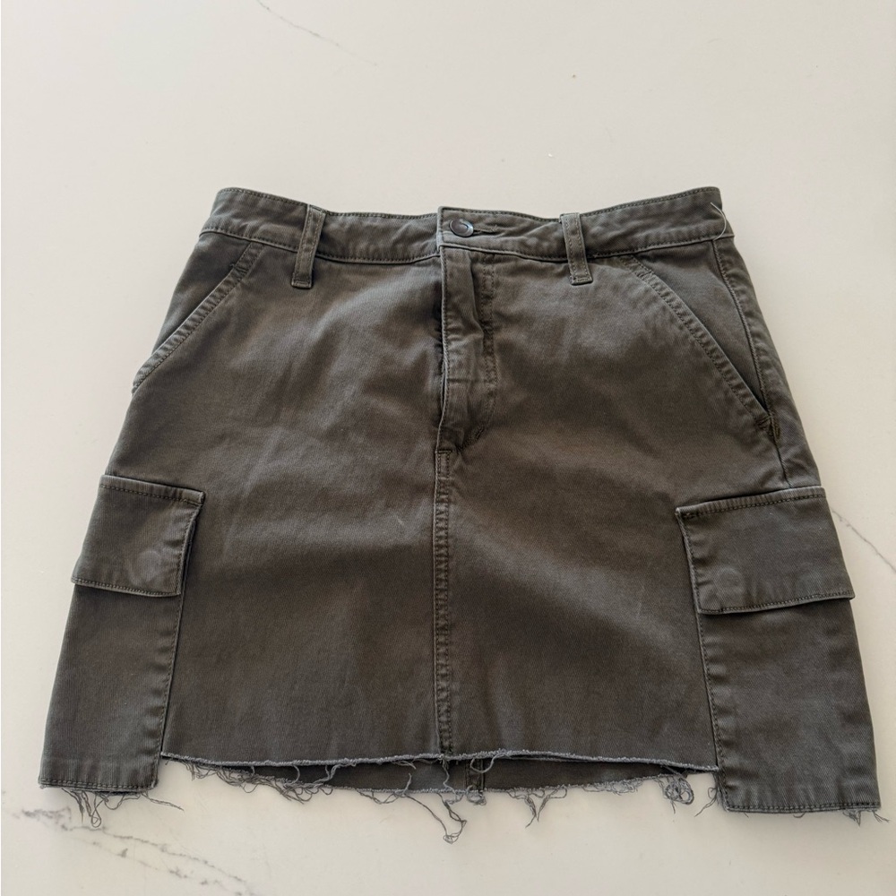 Joe's Jeans Olive Green Cargo Mini Skirt